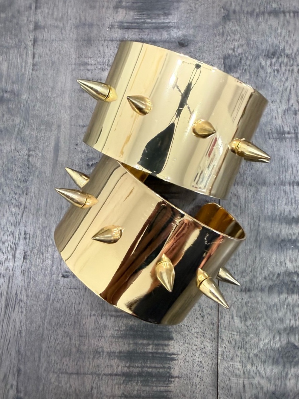 Gold Spike Cuff Bracelet - Unbranded